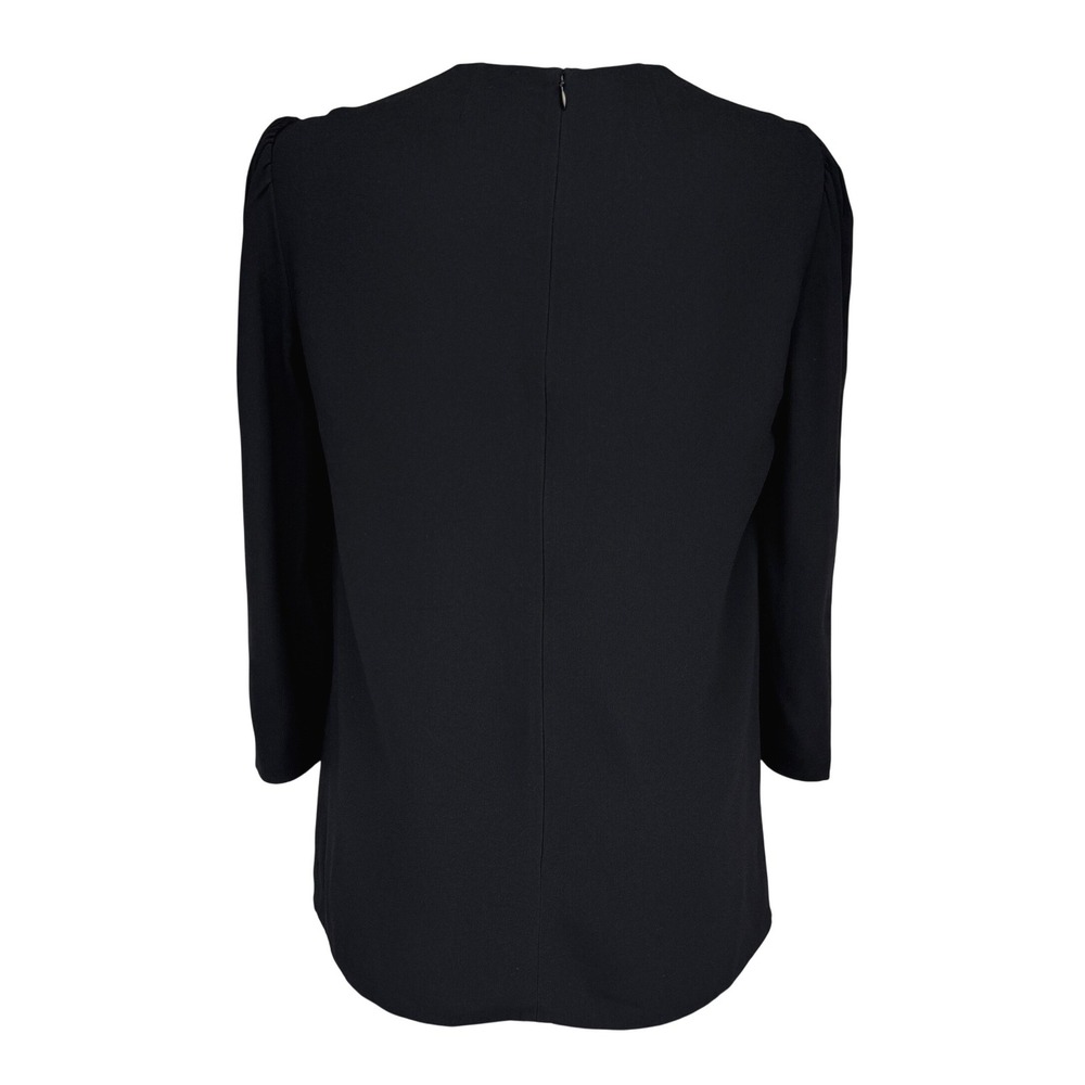 PRADA ASOTV Glamoretti Black Floral Beaded Embellished 3/4 Sleeve Blouse IT 42‎ - Picture 3 of 16